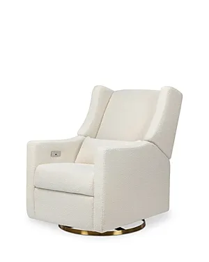 Glider Recliner with USB Charging - Ivory Boucle - Image 10