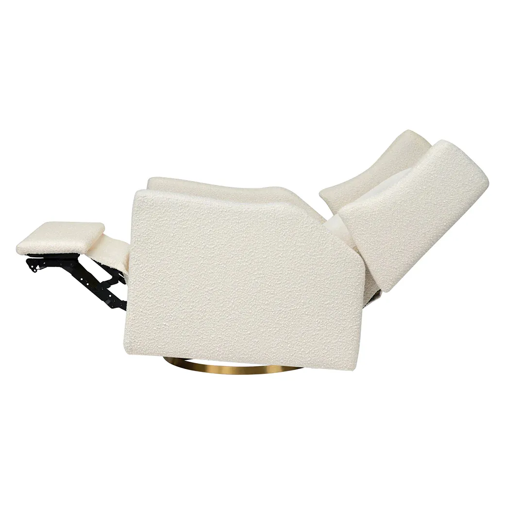 Glider Recliner with USB Charging - Ivory Boucle - Image 8