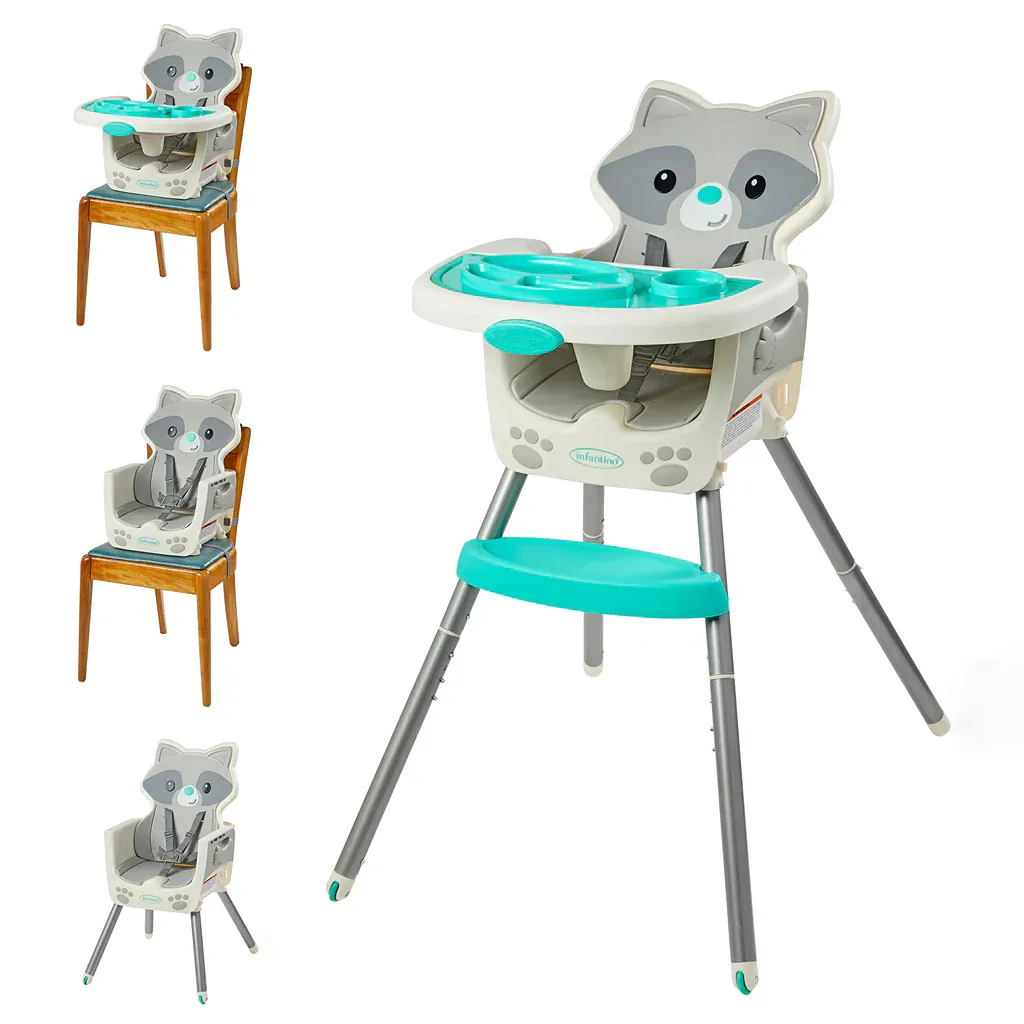 Go Gaga! Grow-with-Me 4-in-1 Convertible HIgh Chair - Raccoon