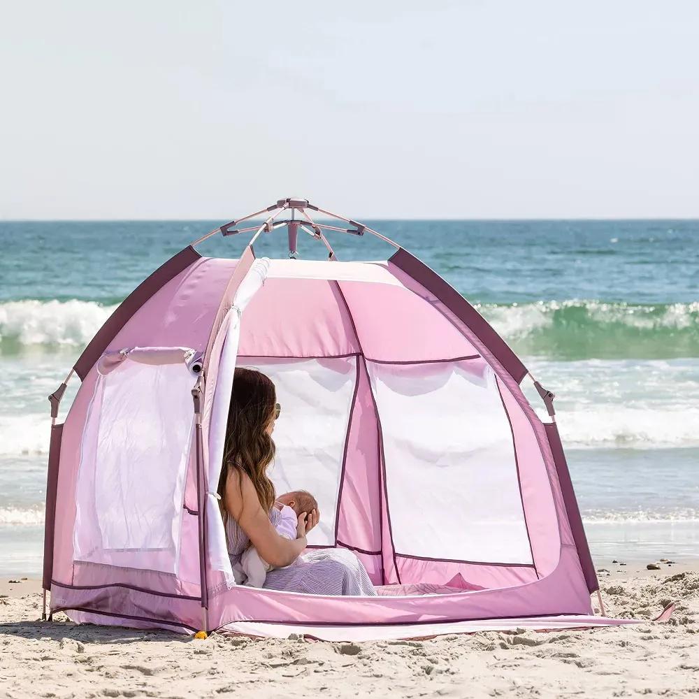 Go With Me Deluxe Playard Villa Tent - Canyon Rose - Image 3