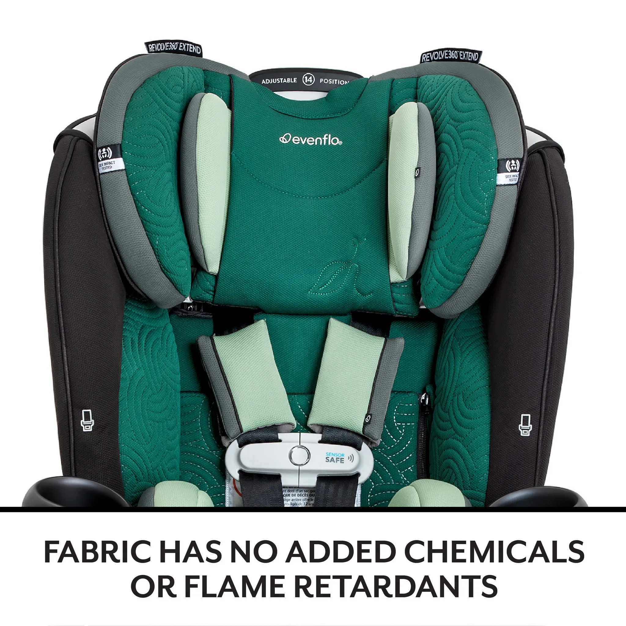 Gold Revolve 360 Extend All-in-One Rotating Convertible Car Seat with SensorSafe- Travertine - Image 6
