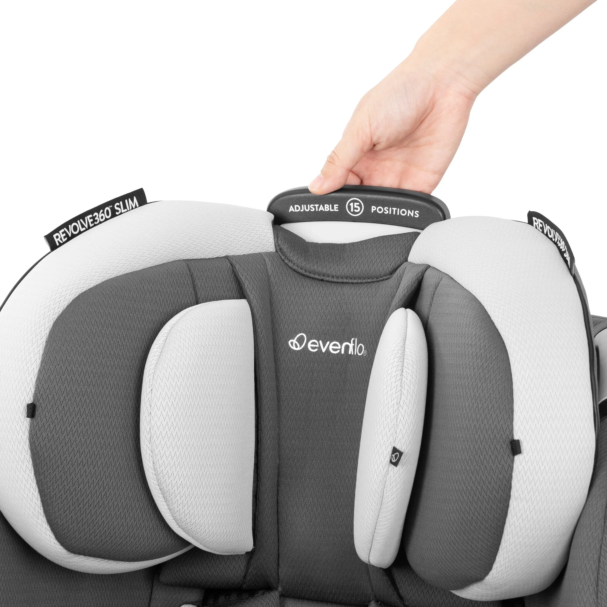 Gold Revolve 360 Slim 2-in-1 Rotating Convertible Car Seat - Pearl Gray - Image 4