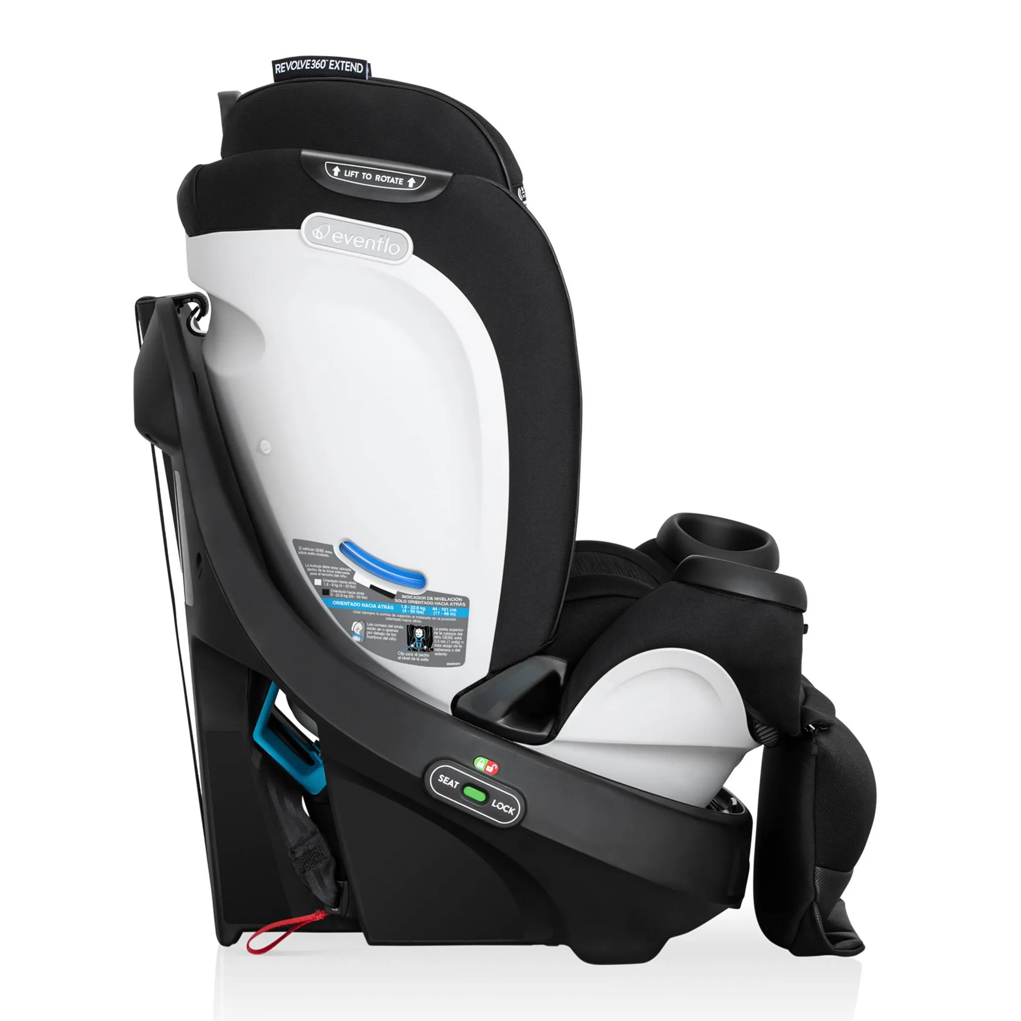 Gold Revolve360 Extend All-in-One Rotational Car Seat with SensorSafe - Onyx Black - Image 4