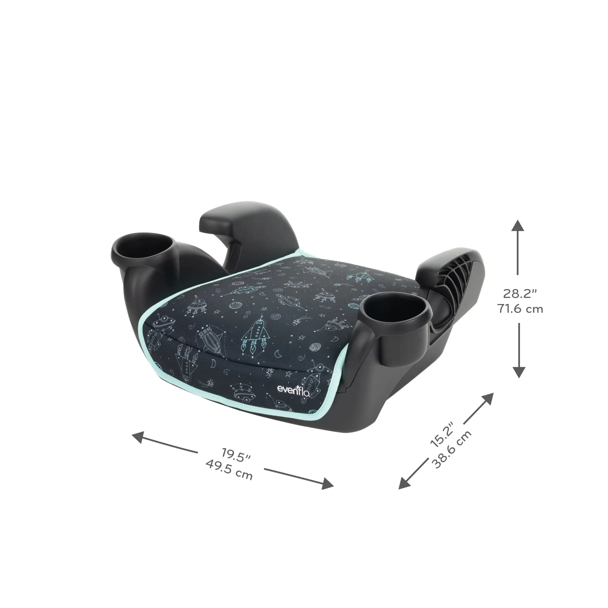 GoTime No Back Booster Car Seat - Blue Astro - Image 4