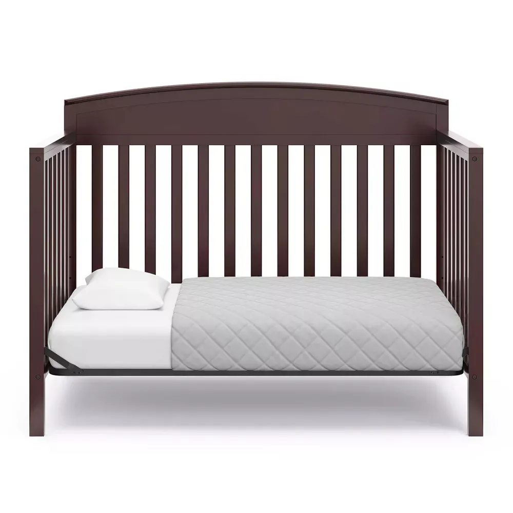 5-in-1 Convertible Baby Crib - Espresso - Image 2