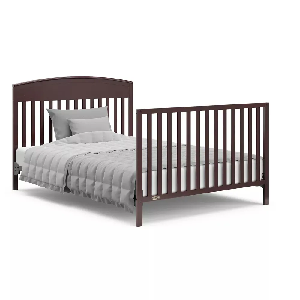 5-in-1 Convertible Baby Crib - Espresso - Image 3