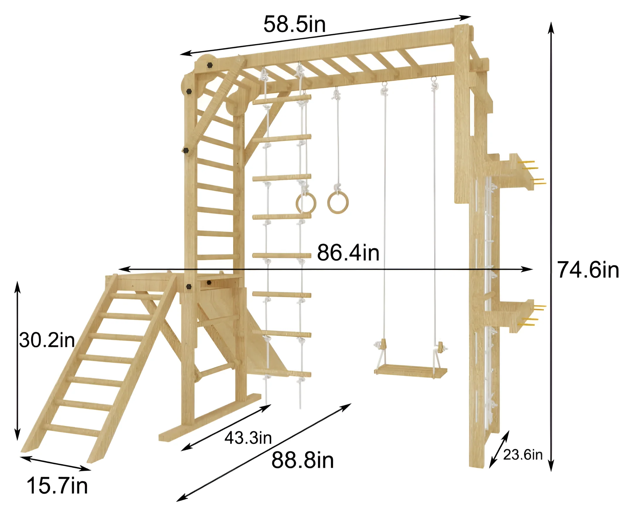 Grove | Foldable Jungle Gym - Wall Mounted - Natural - Image 9