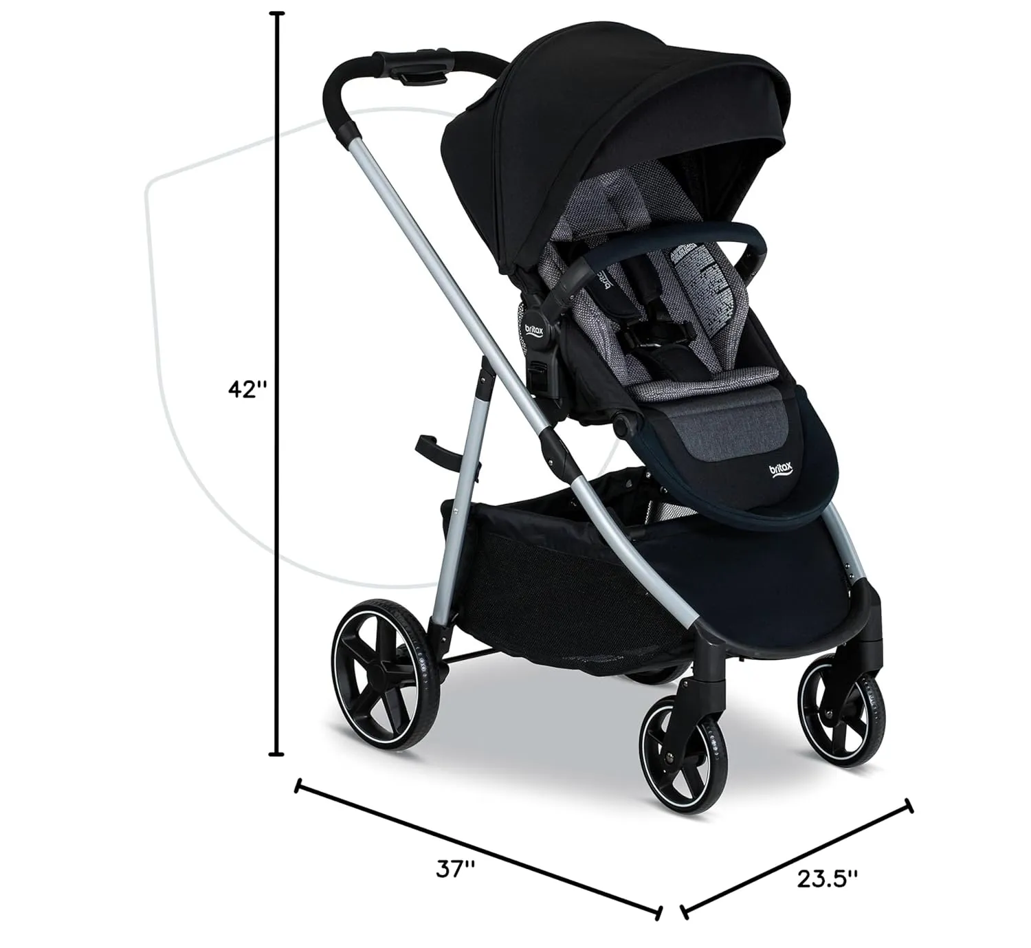 Grove Modular Lightweight Baby Stroller - Pindot Onyx Edition - Image 4