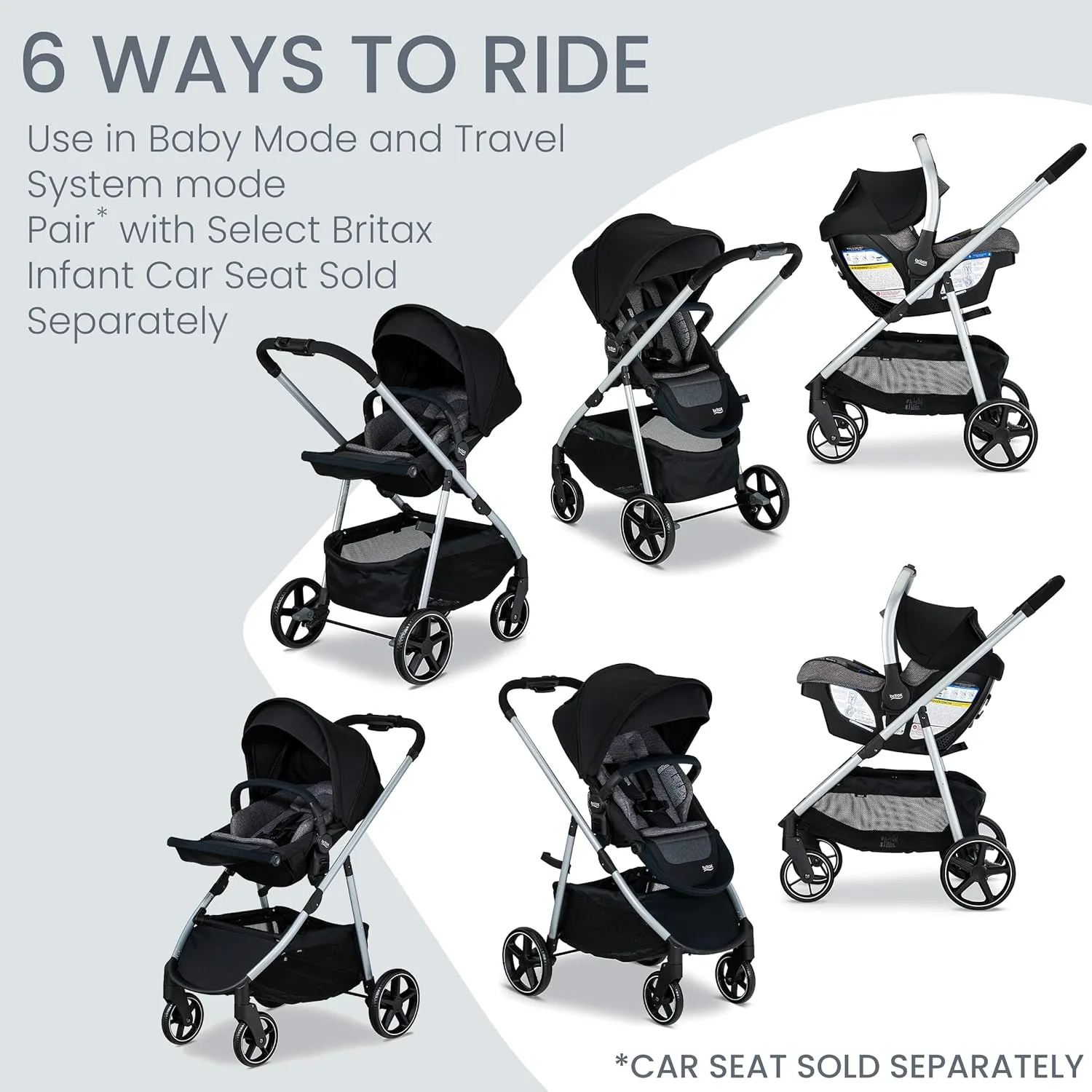 Grove Modular Lightweight Baby Stroller - Pindot Onyx Edition - Image 7