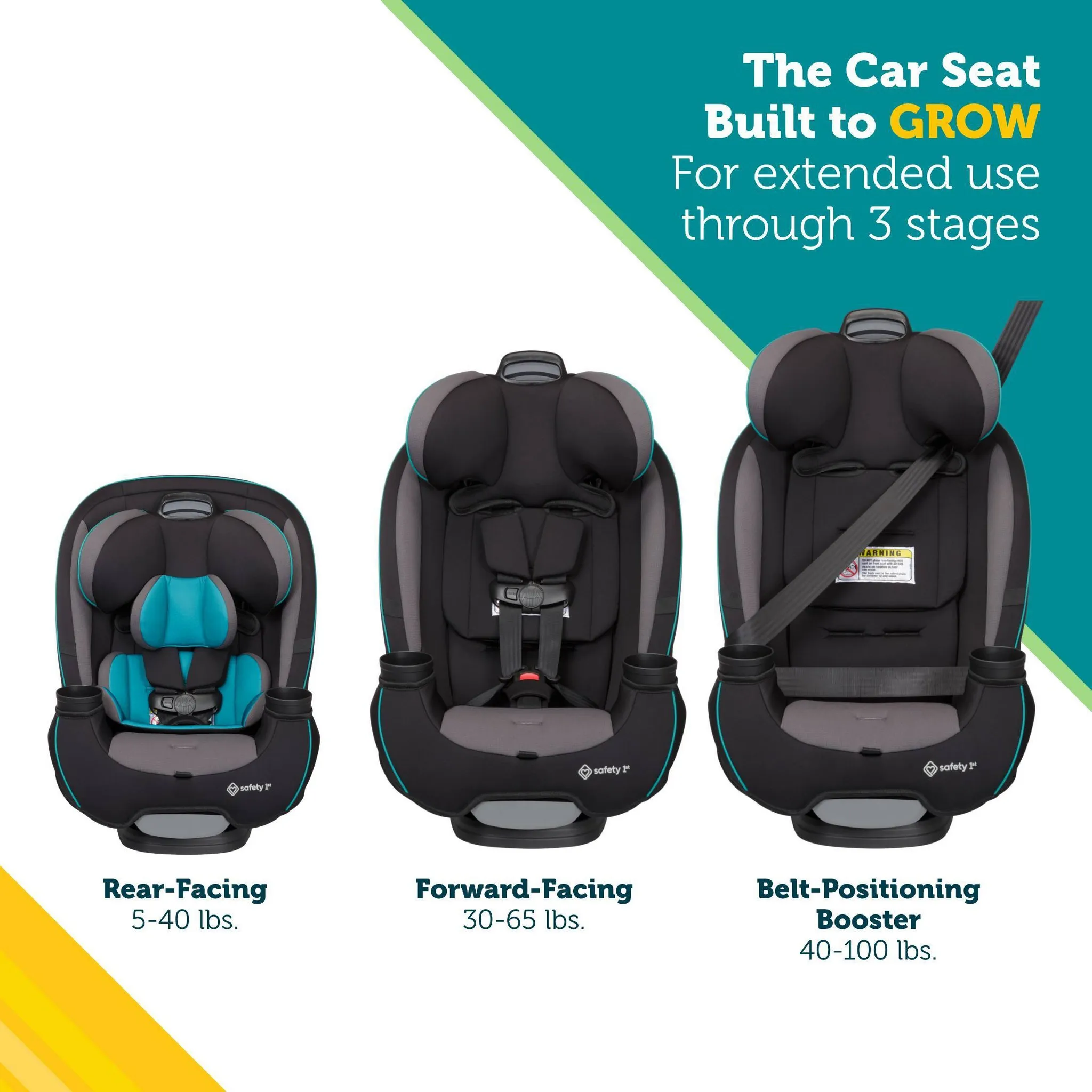 Grow and Go All-in-One Convertible Car Seat - Black Phantom - Image 2
