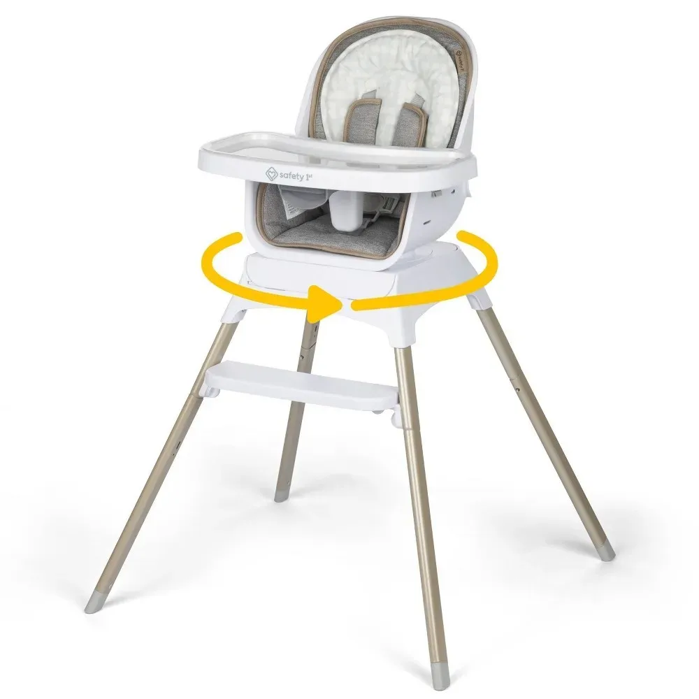 Grow and Go Rotating High Chair - Soft Ash