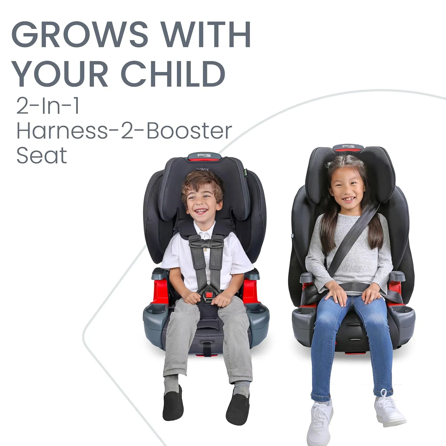 Grow with You ClickTight Harness-2-Booster Car Seat - Cool Flow - Image 3