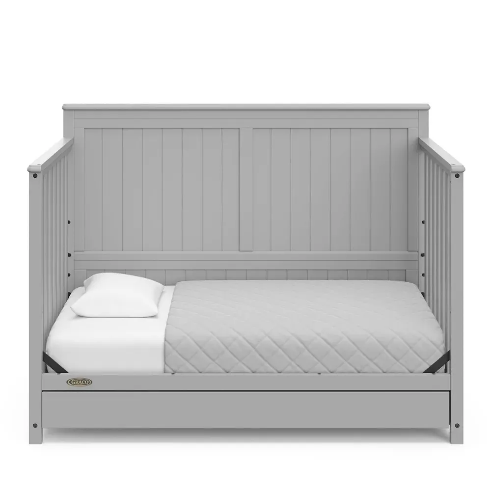 Hadley 5-in-1 Convertible Crib with Drawer - Pebble Gray - Image 5