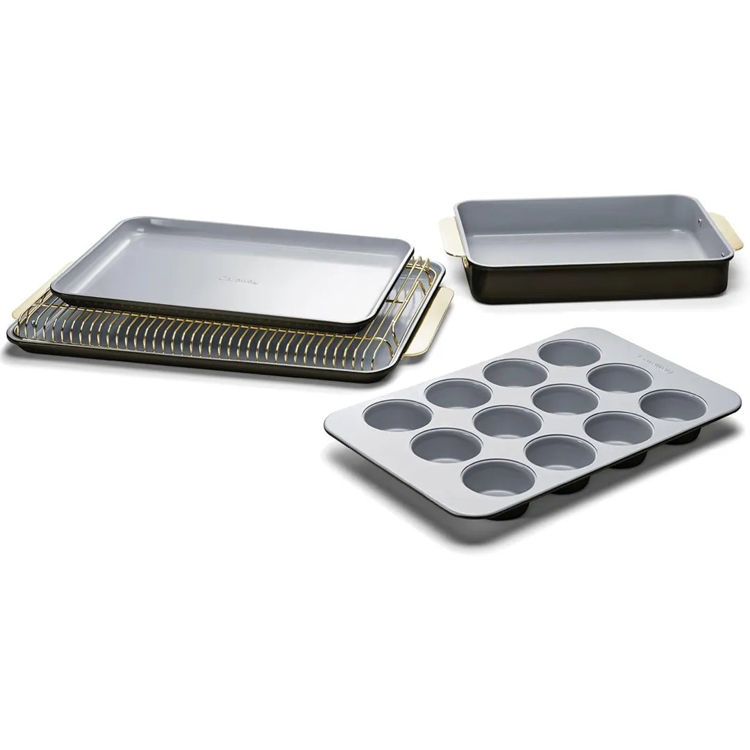 Non-Stick 5 Piece Bakeware Set - Black