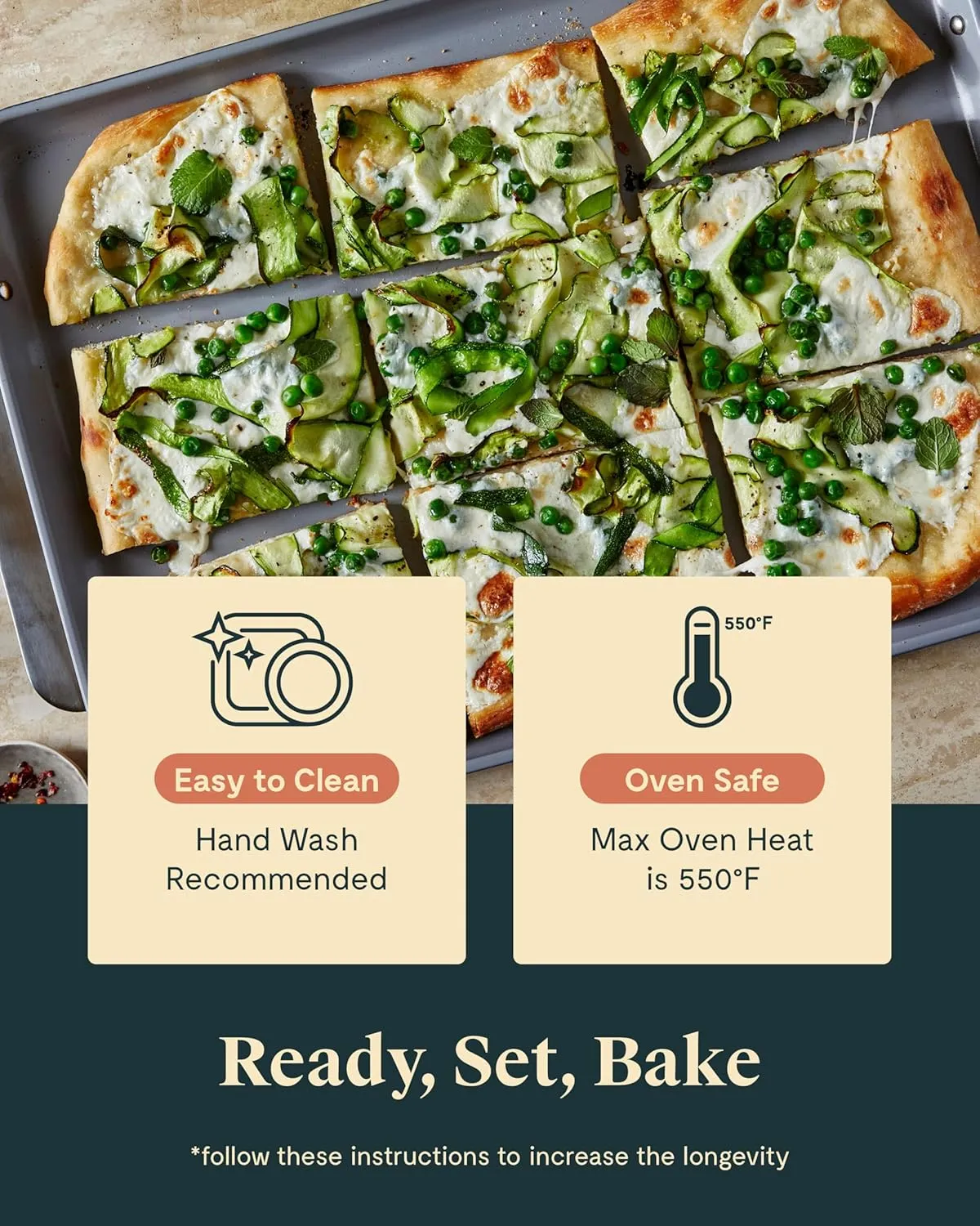 Non-Stick 5 Piece Bakeware Set - Black - Image 5