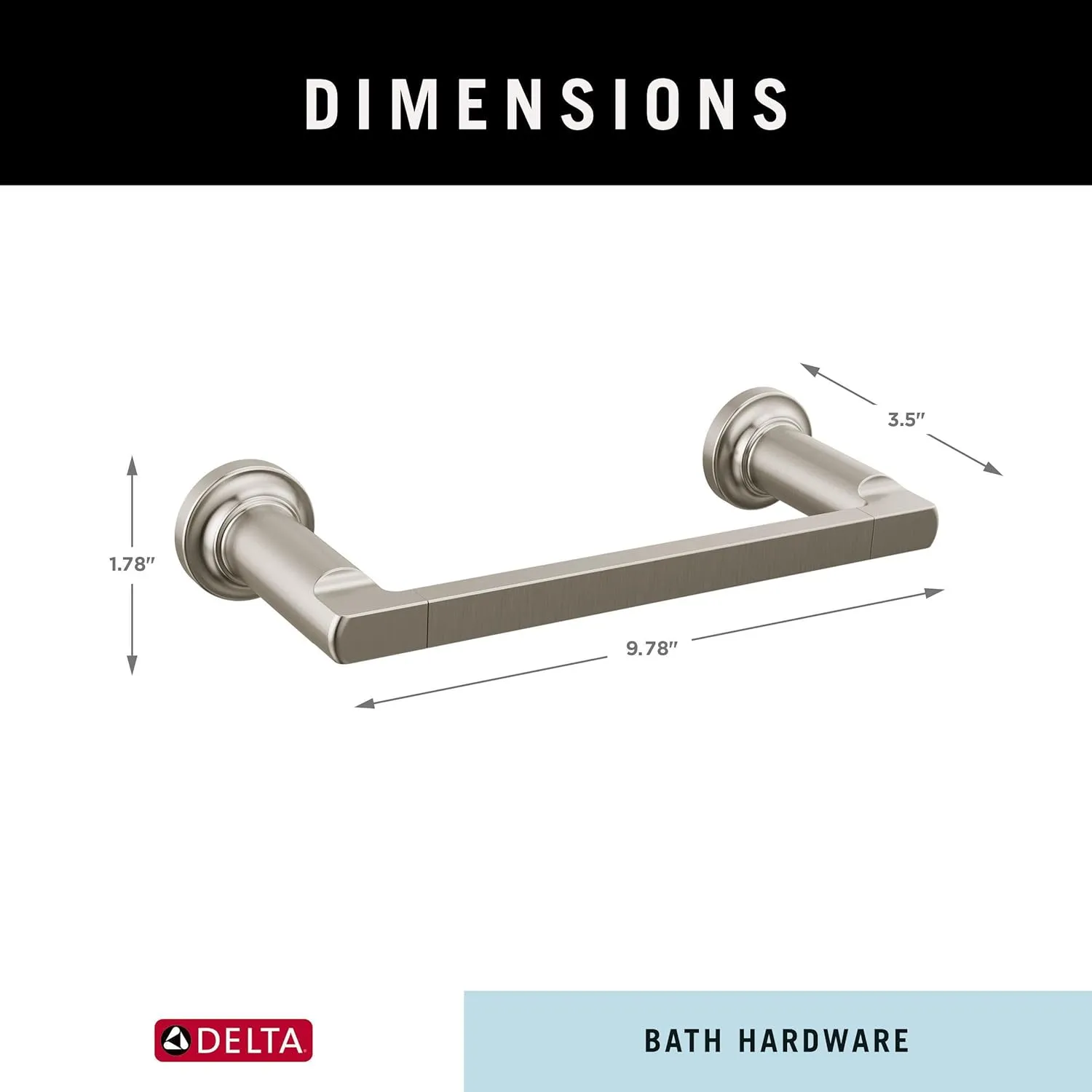 Tetra 8 in. Hand Towel Bar Bath Hardware Accessory in Stainless Steel - Finish: Champagne Bronze - Image 4