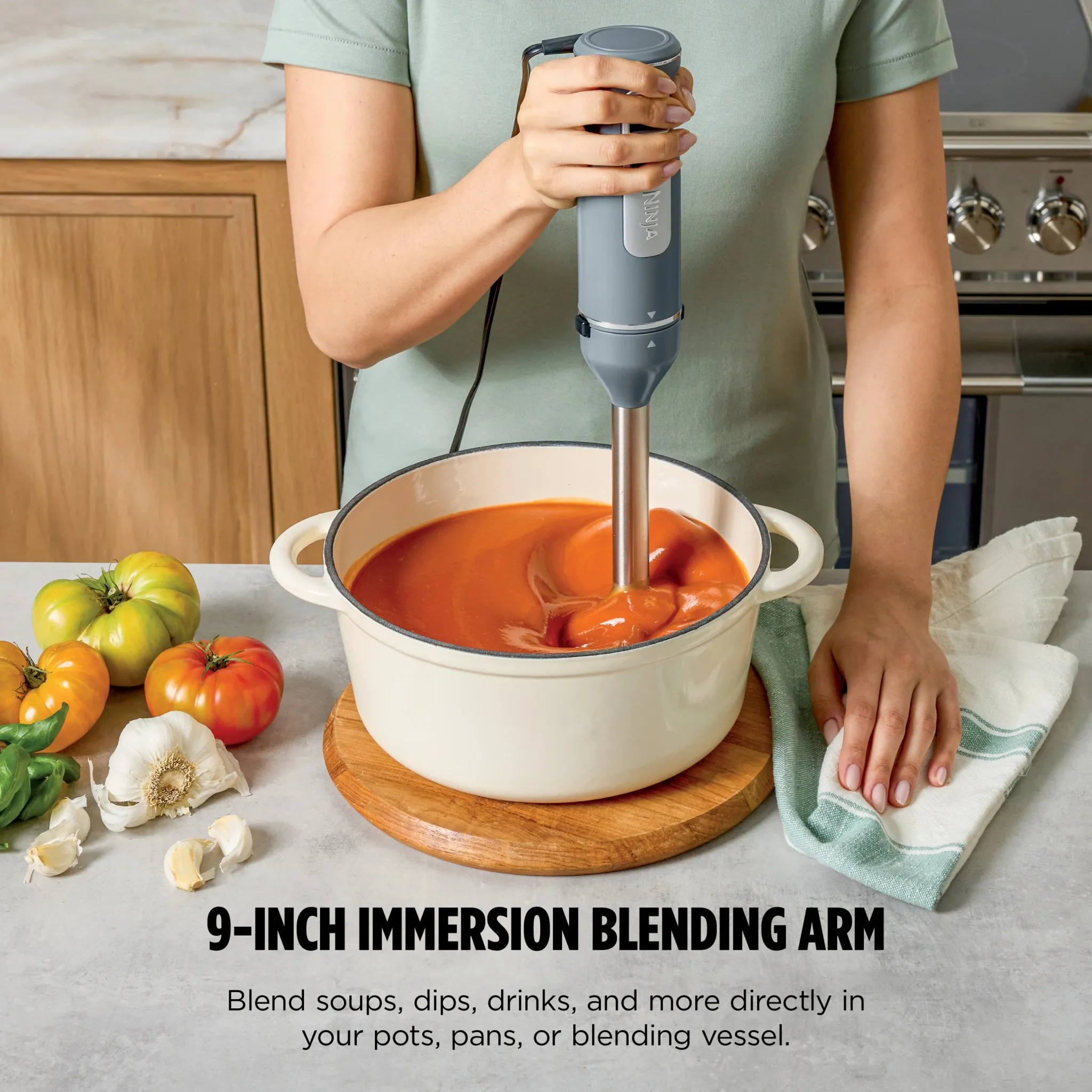 Handheld Immersion Blender with Whisk - Gray - Image 4