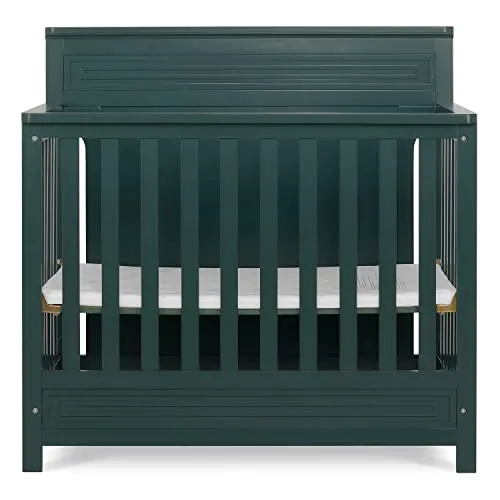 Harbor 4‑in‑1 Convertible Mini Baby Crib - Olive - Image 2