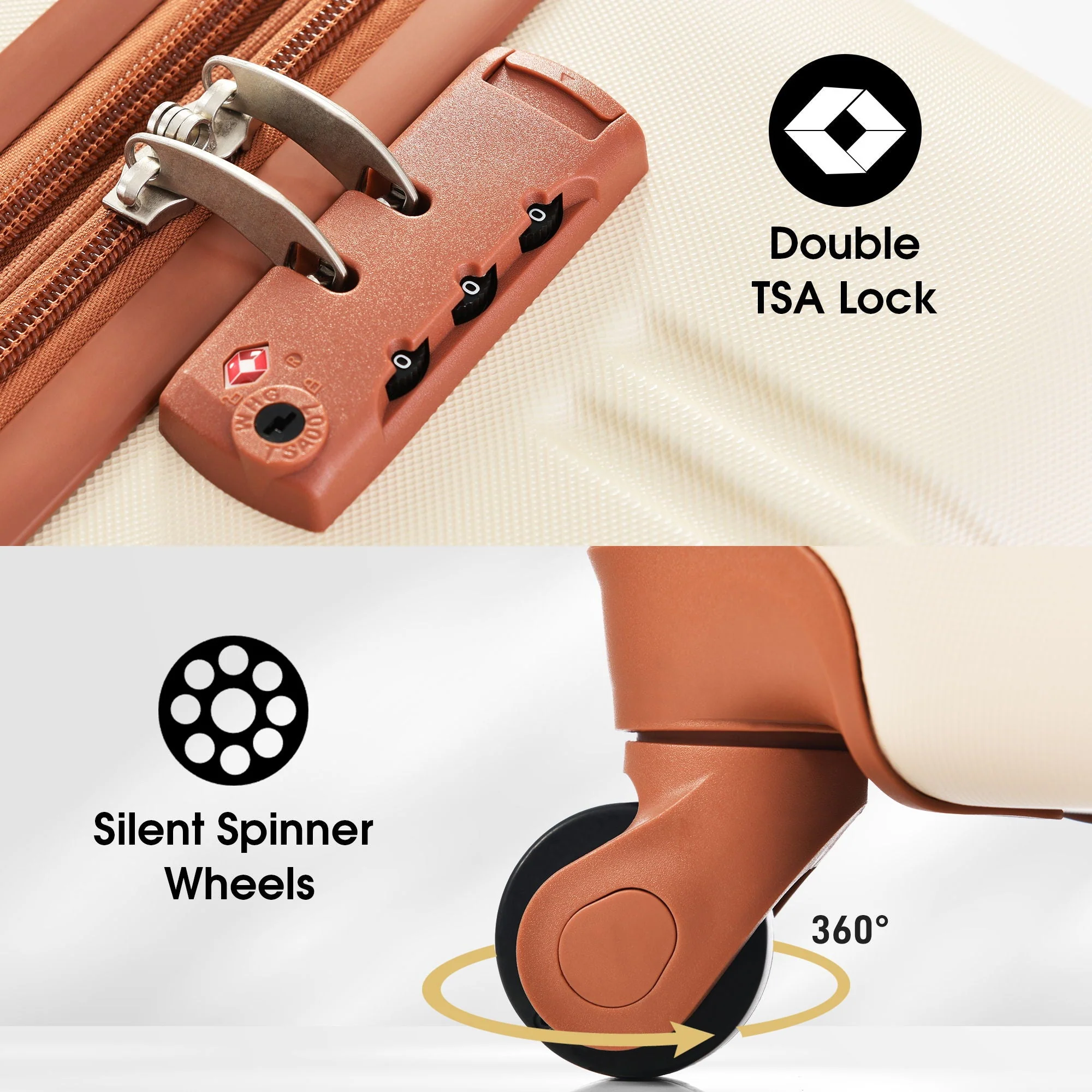 Hardshell Luggage Sets 2 Pieces + Bag Spinner Suitcase With Tsa Lock Lightweight 20" / 28" - Image 11