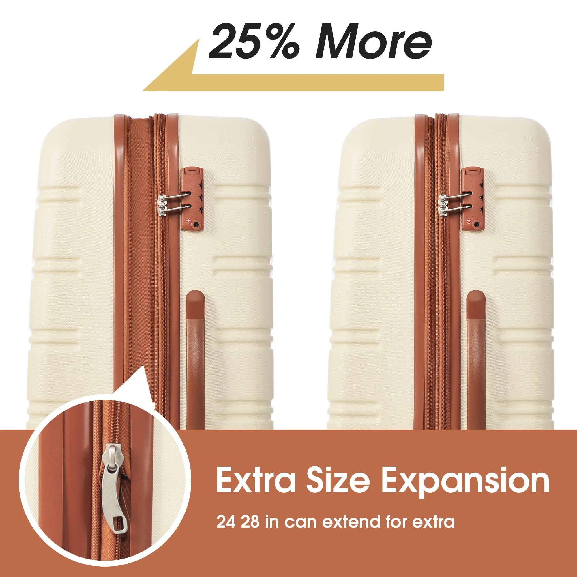 Hardshell Luggage Sets 2 Pieces + Bag Spinner Suitcase With Tsa Lock Lightweight 20" / 28" - Image 5