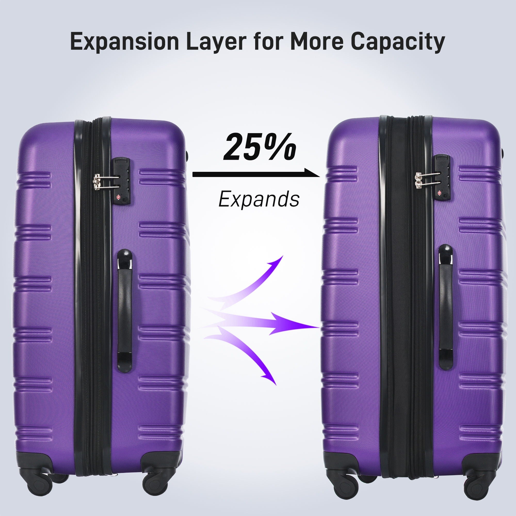 Hardshell Luggage Sets 24" Bag Spinner Suitcase With Tsa Lock Lightweight - Image 19