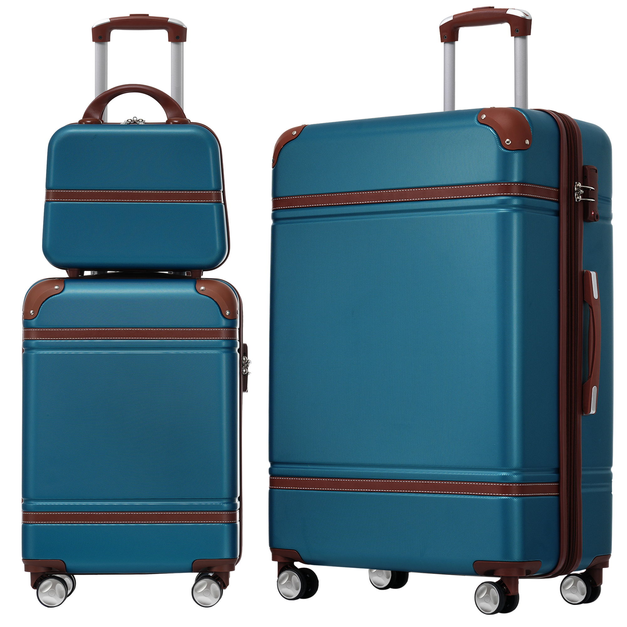 Hardshell Luggage Sets 3 Pieces 20" / 28" Luggages and Cosmetic Case Spinner Suitcase With Tsa Lock Lightweight - Image 4