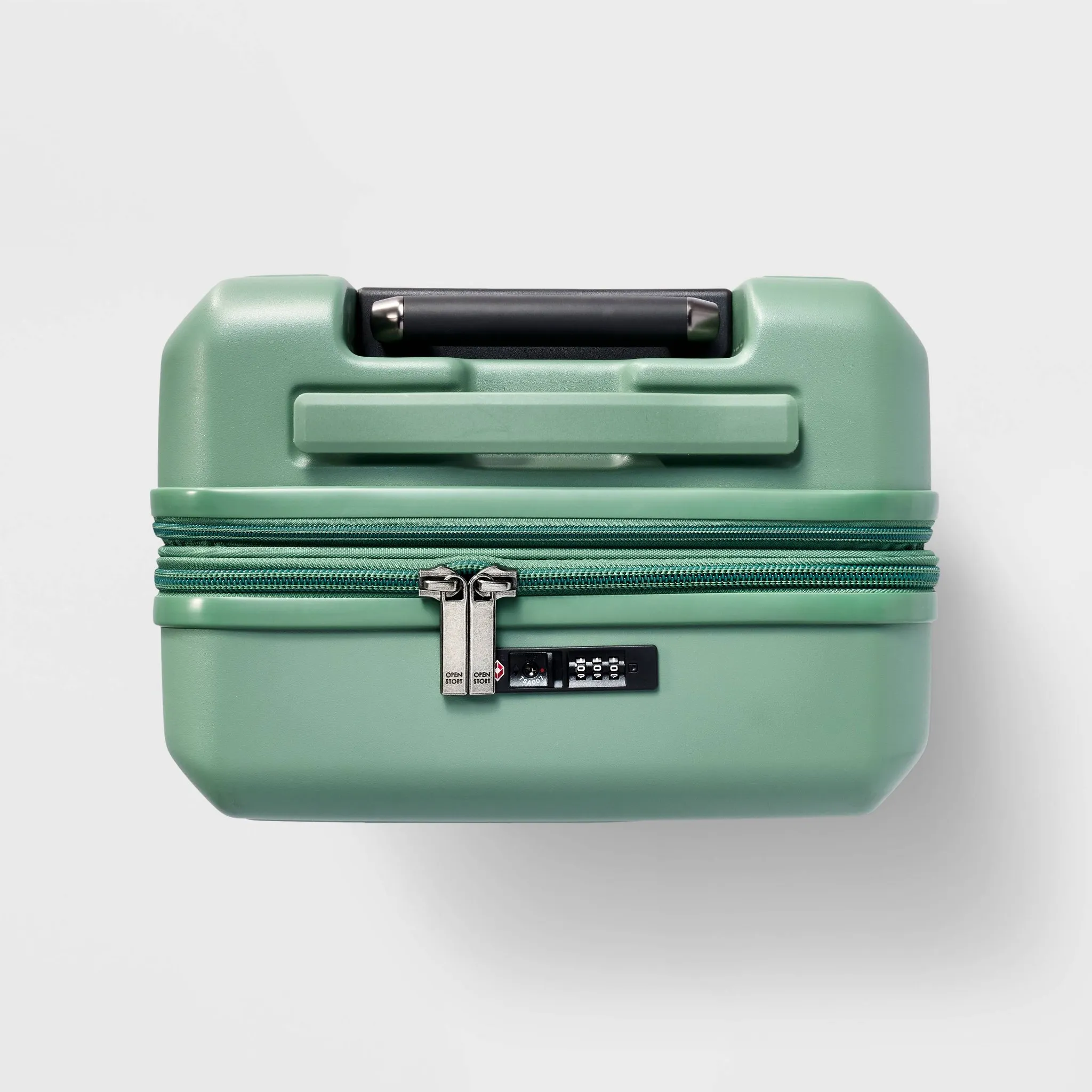 Hardside Carry-On Spinner Suitcase - Matte Green - Image 4