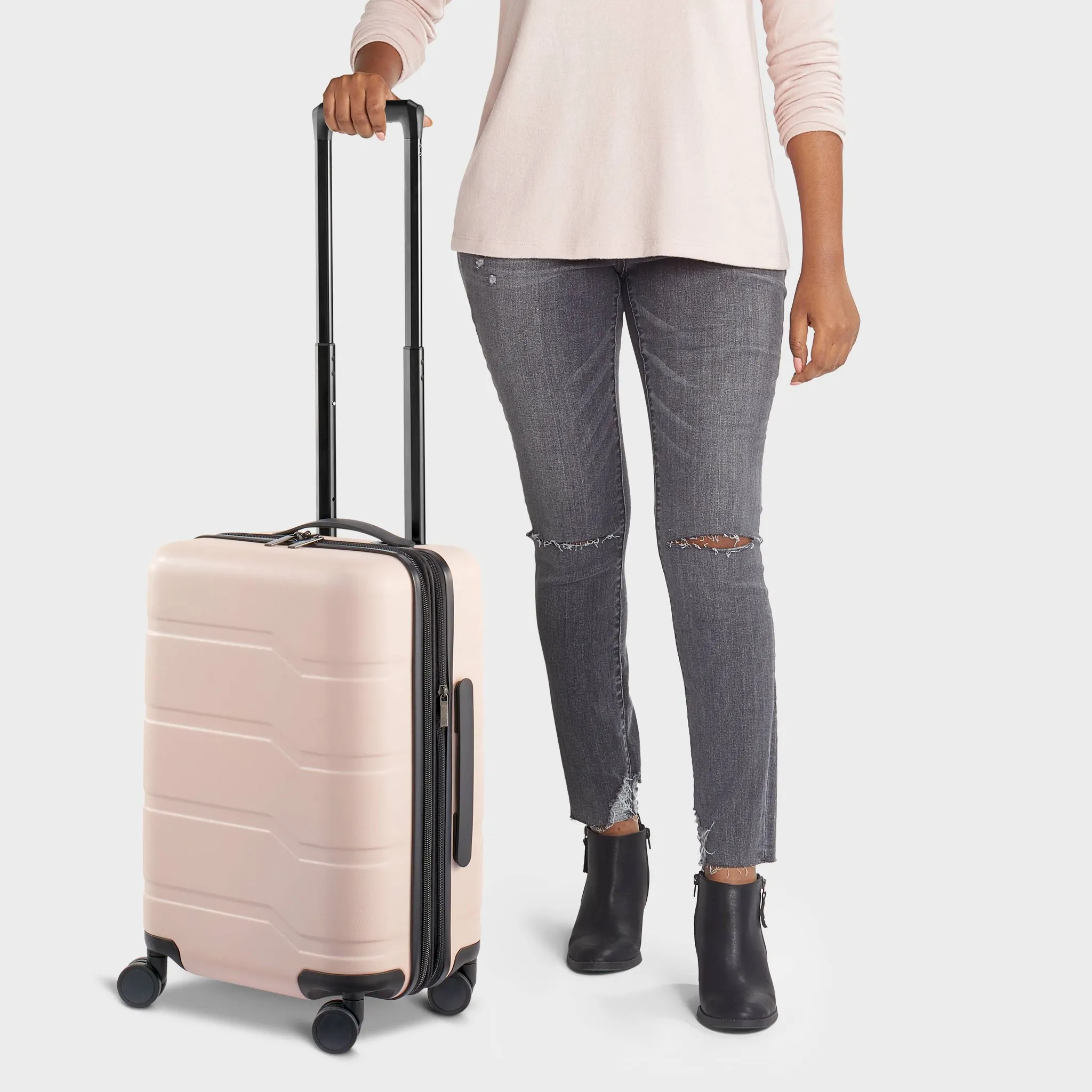 Hardside Carry-On Suitcase - Pink - Image 2