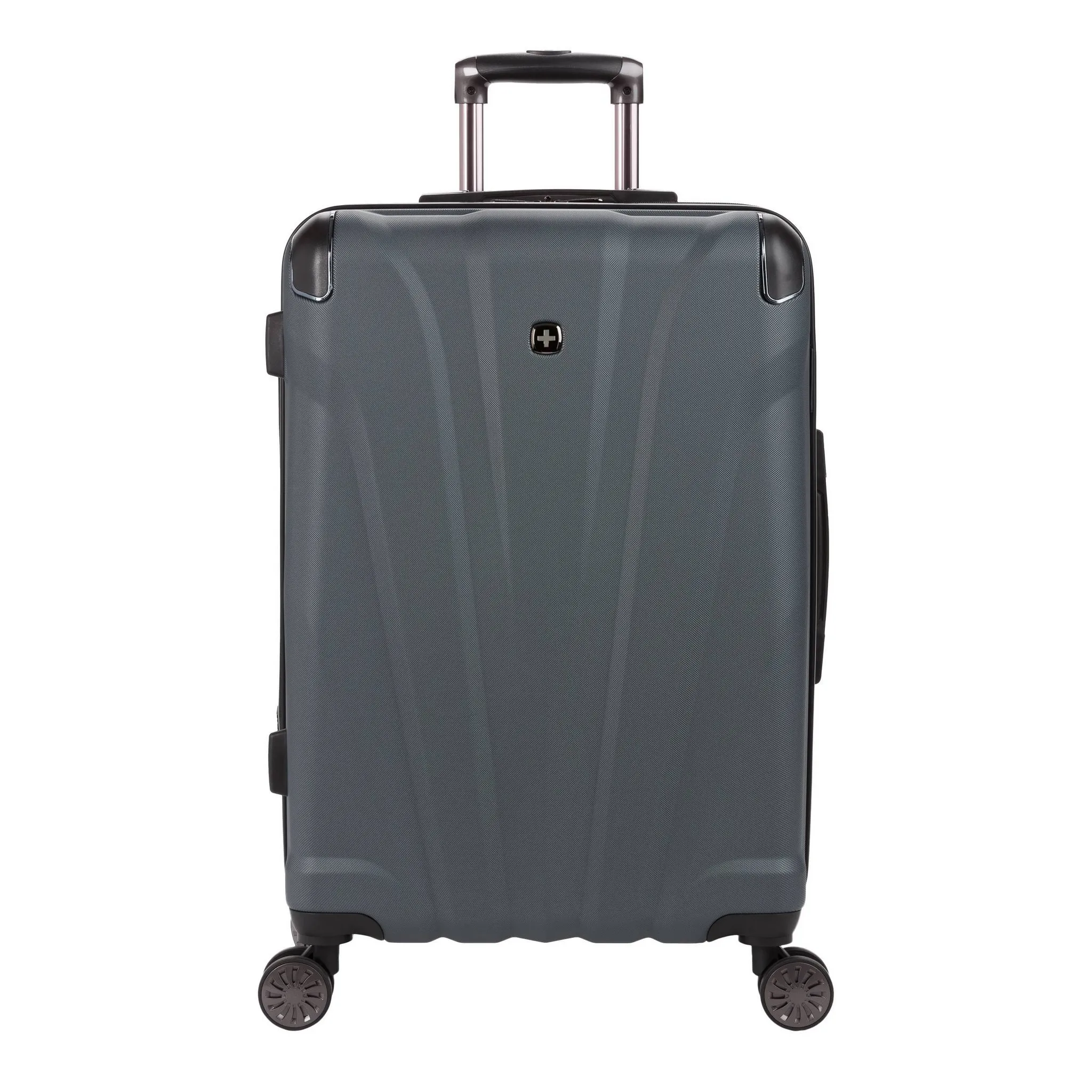 Hardside Medium Checked Suitcase - Dark Gray