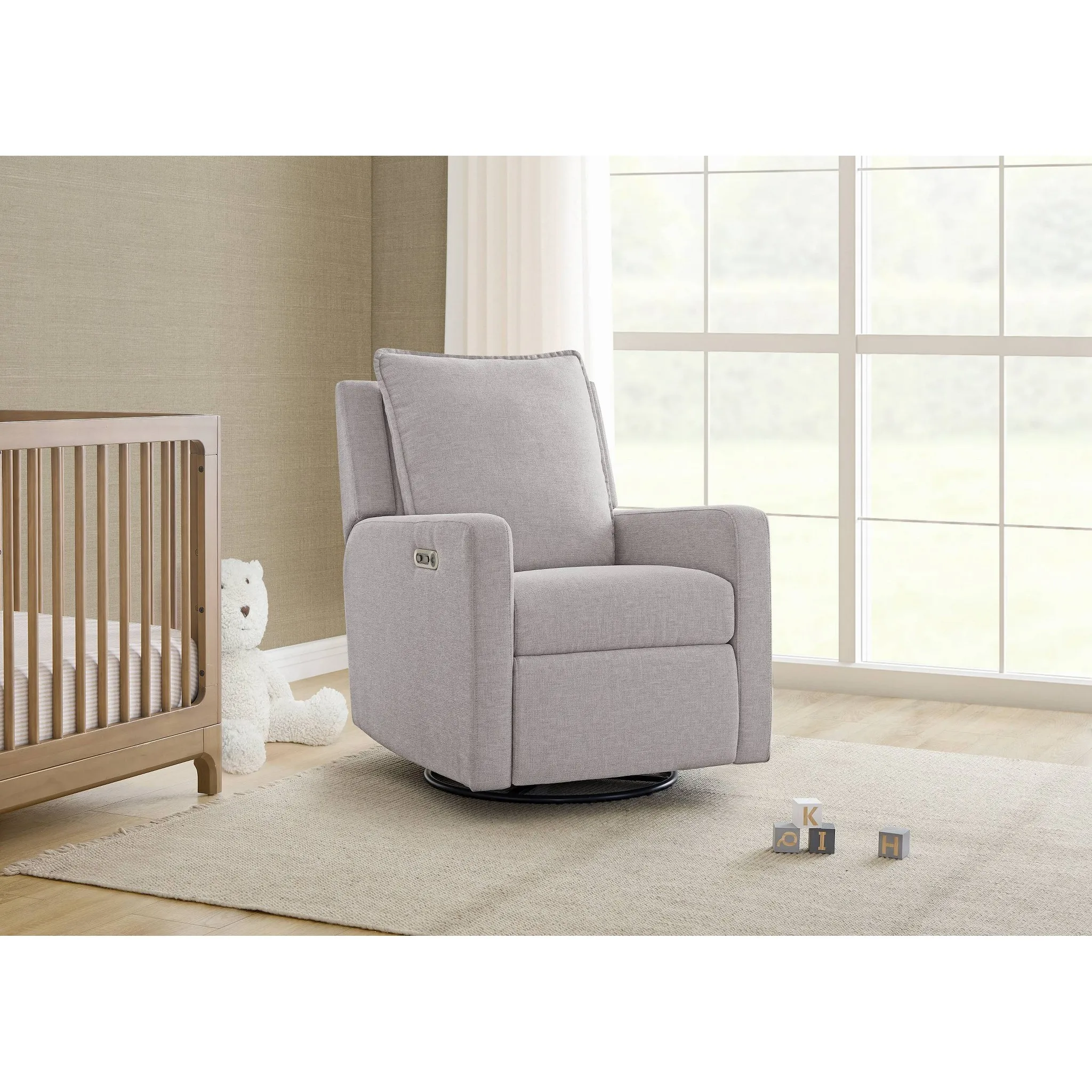 Harlowe Power Recliner with USB Charging - Ash - Image 3