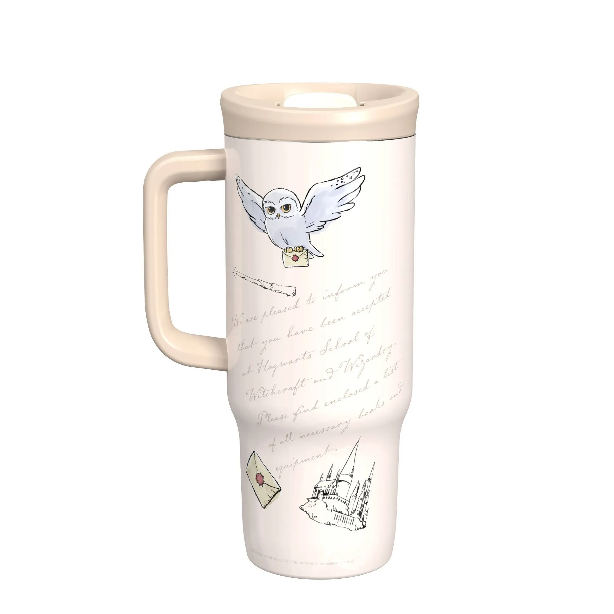 Harry Potter Stainless Steel Vacuum Tumbler - Beige - Image 2