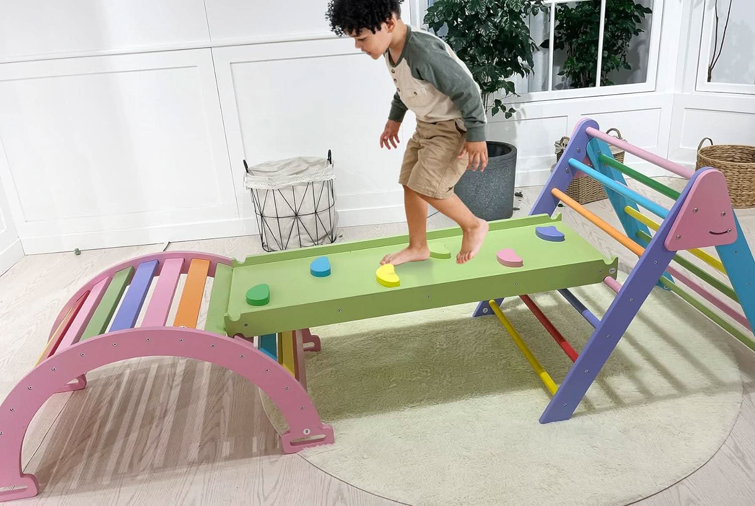 Hazel | Pikler Triangle, Slide & Rocker Set - Image 28