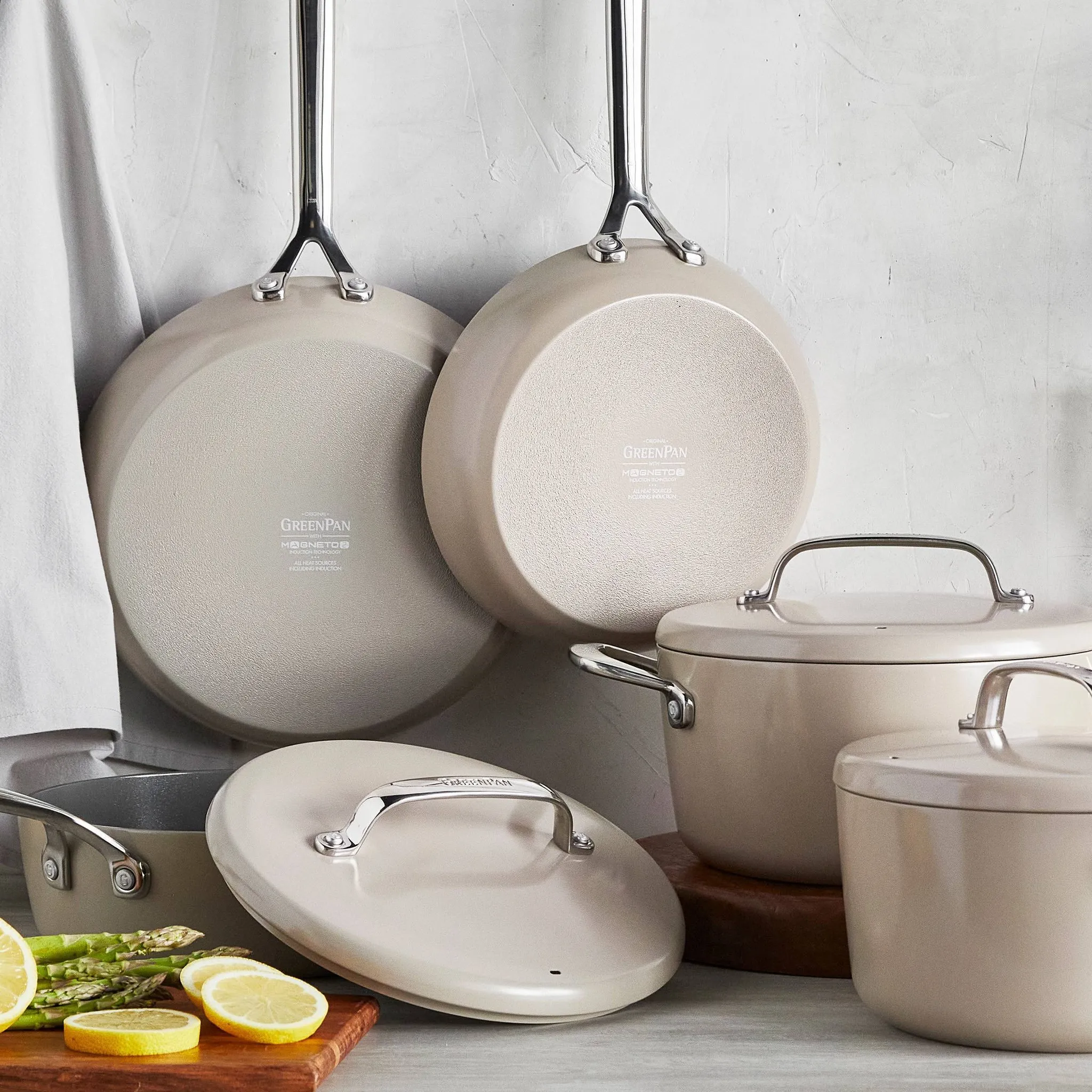 Healthy Ceramic Nonstick Cookware Set - Taupe - Image 5