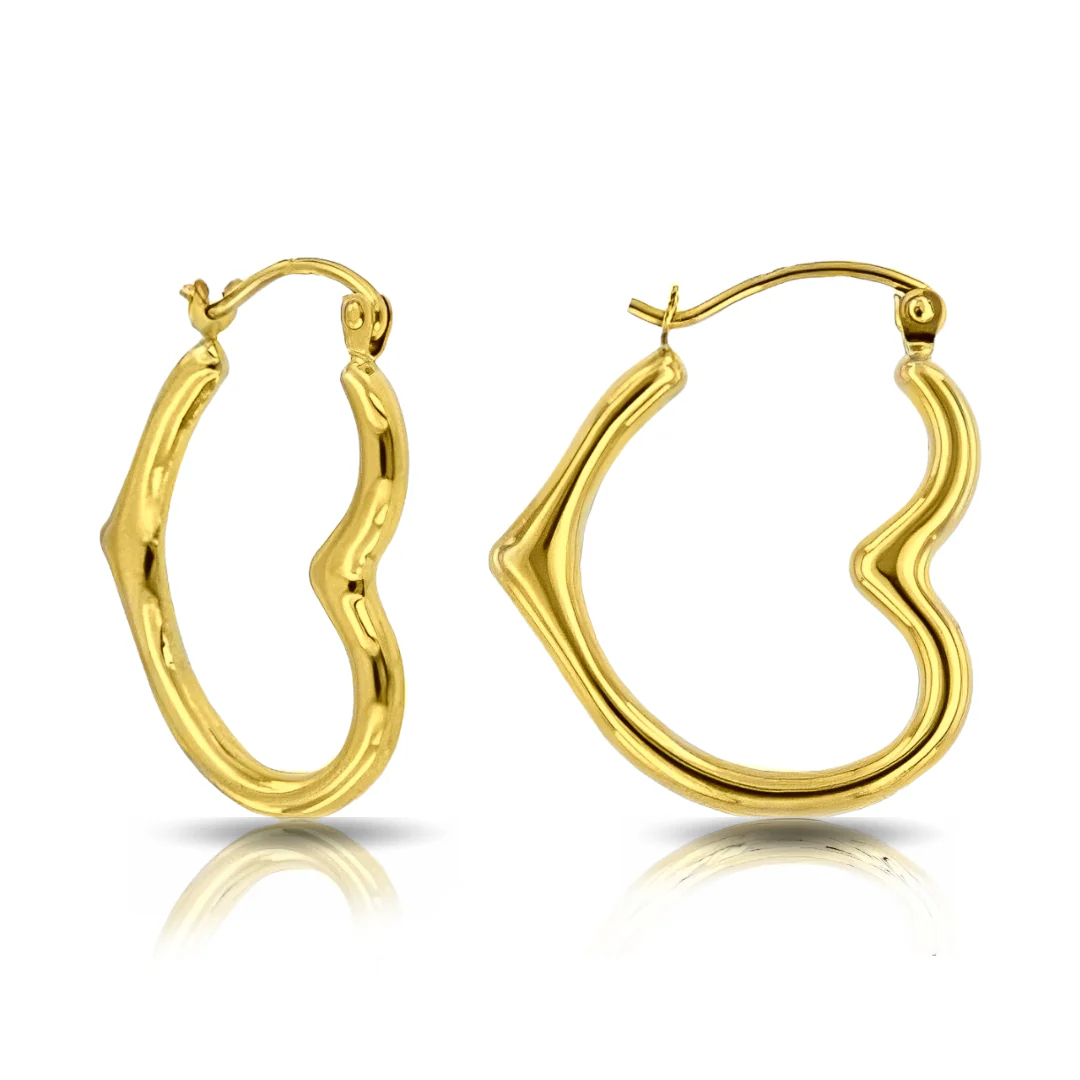 Heart Hoop Earrings