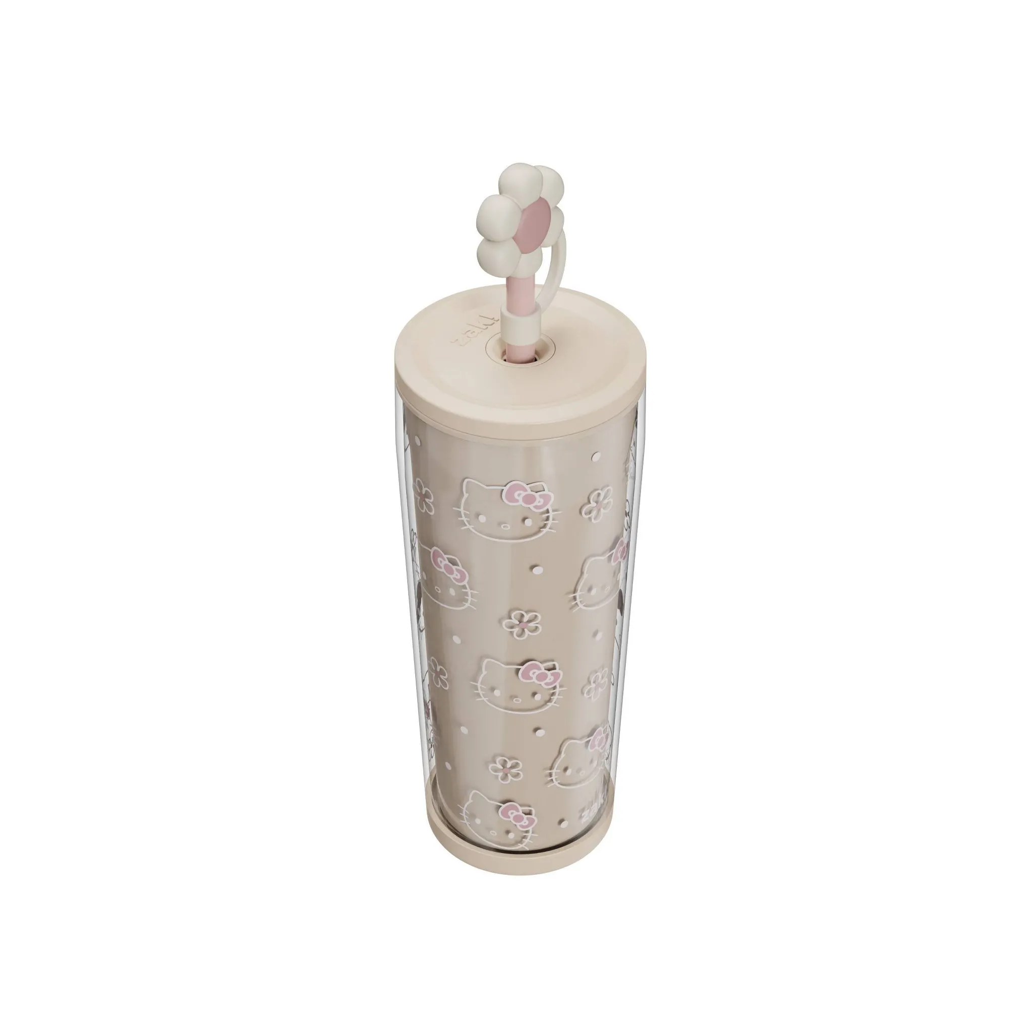 Hello Kitty Double-Wall Plastic Straw Tumbler - Blush - Image 3