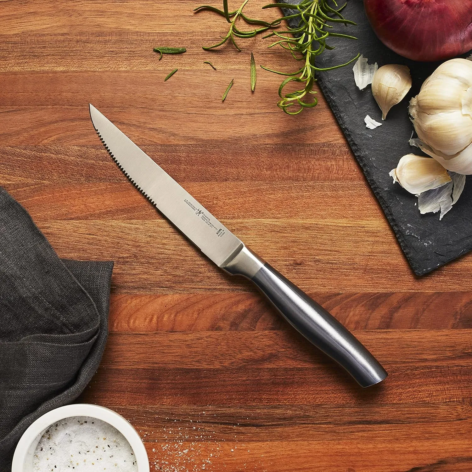 HENCKELS Graphite 14-Piece Self-Sharpening Knife Block Set - Black - Image 2