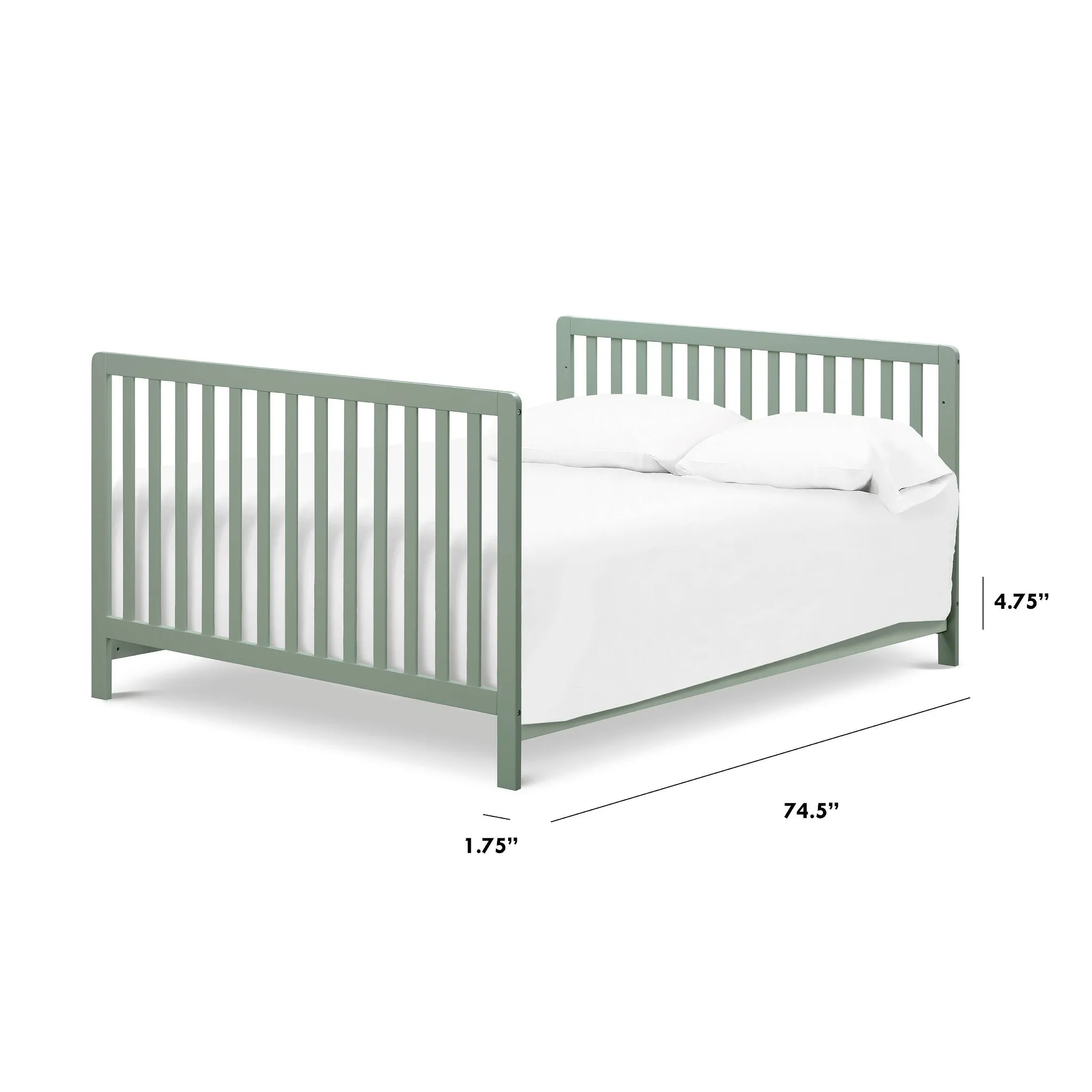 Hidden Hardware Twin/Full Size Bed Conversion Kit (M5789) - Light Sage - Image 2