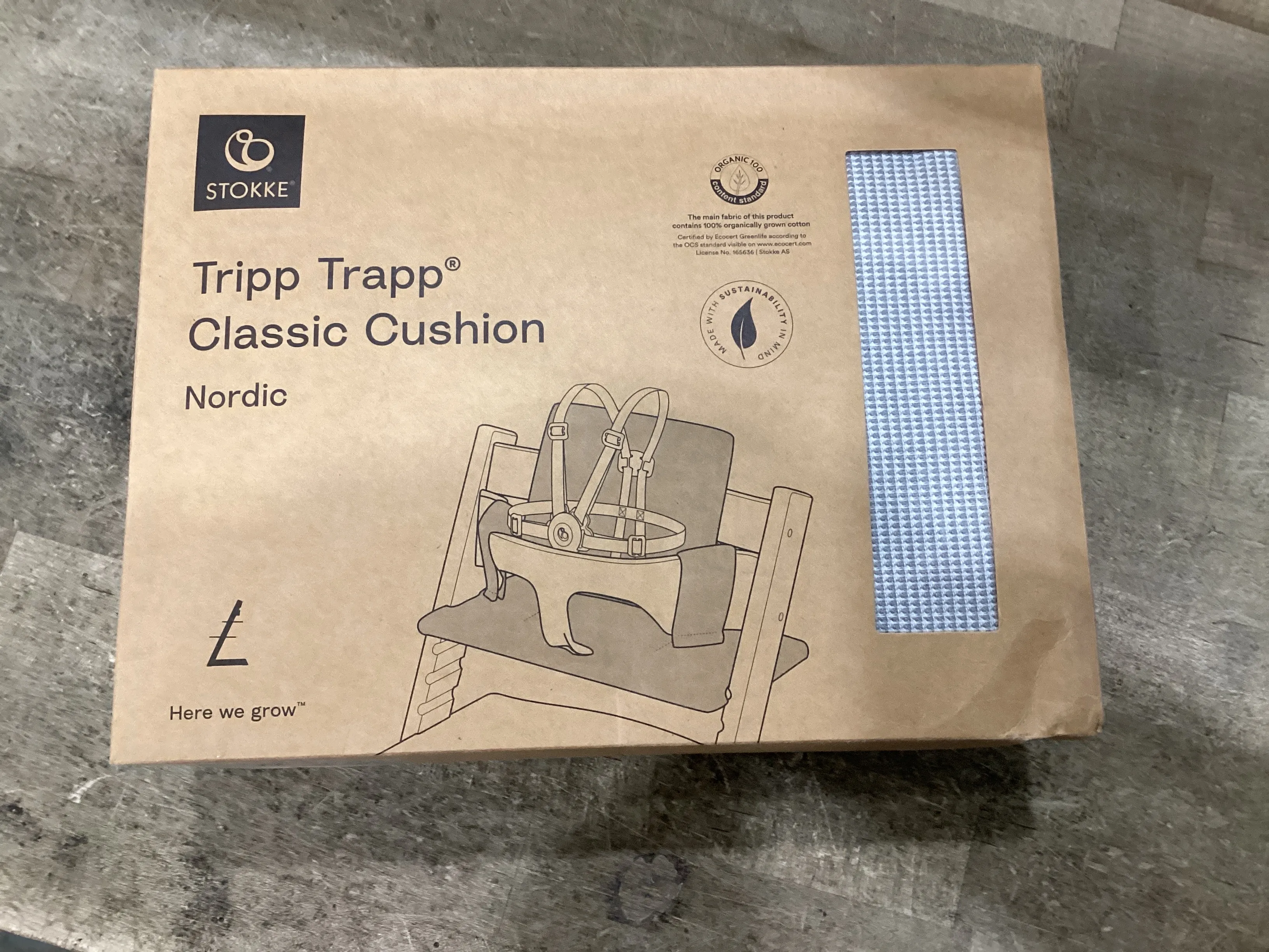 Tripp Trapp Classic High Chair Cushion 2 - Nordic Gray - Image 2