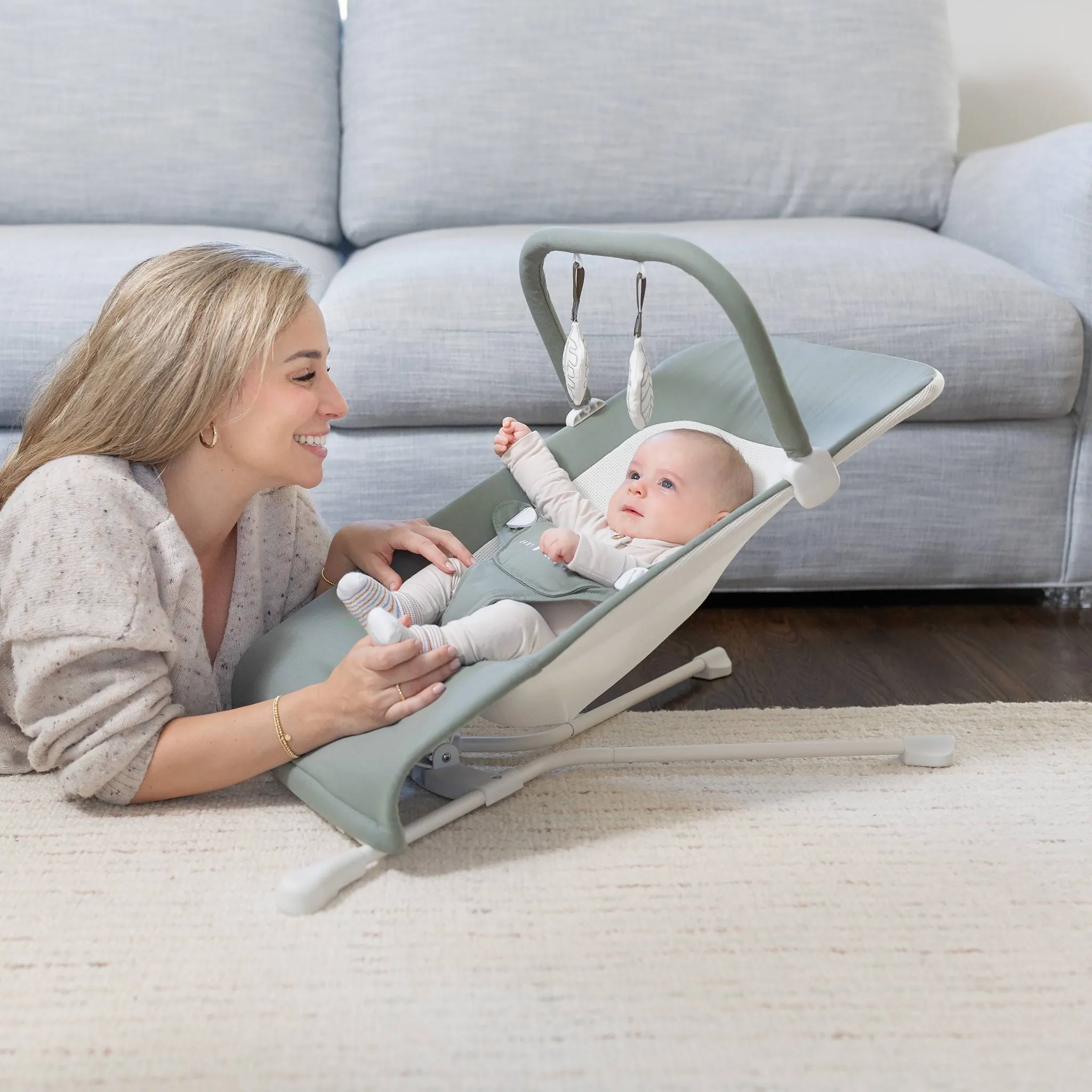 Highland Organic Portable Baby Bouncer - Sage - Image 2