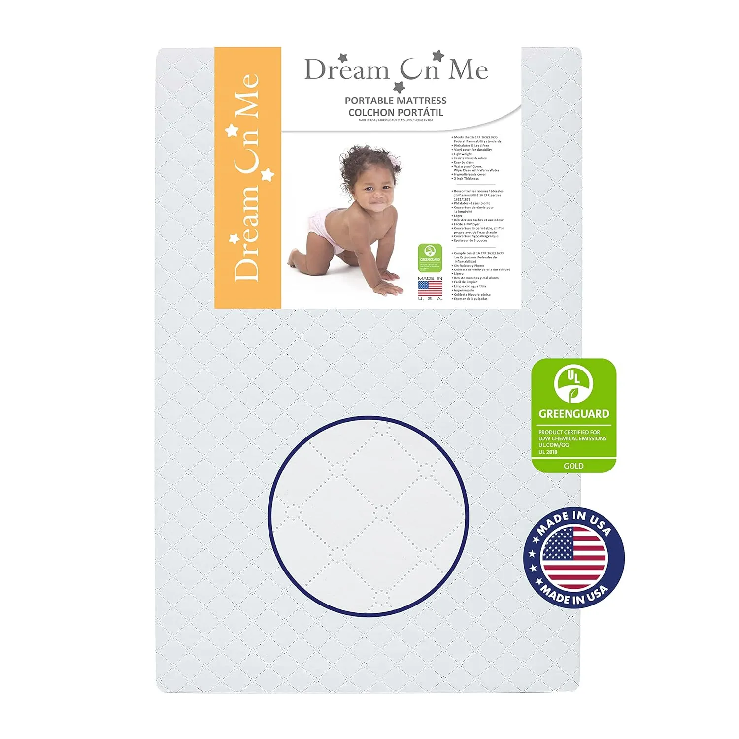 Holly 3-Inch Fiber Portable Mini Crib Mattress - White - Image 4