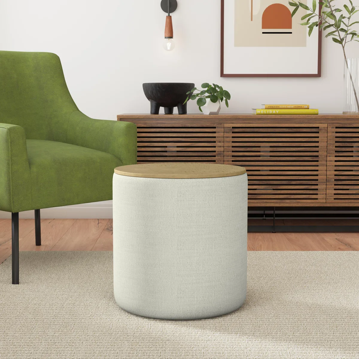 Azara Upholstered Ottoman - Image 3