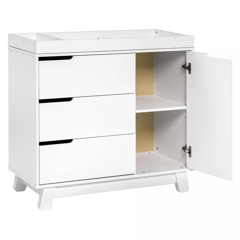 Hudson 3 Drawer Changing Dresser - White - Image 3