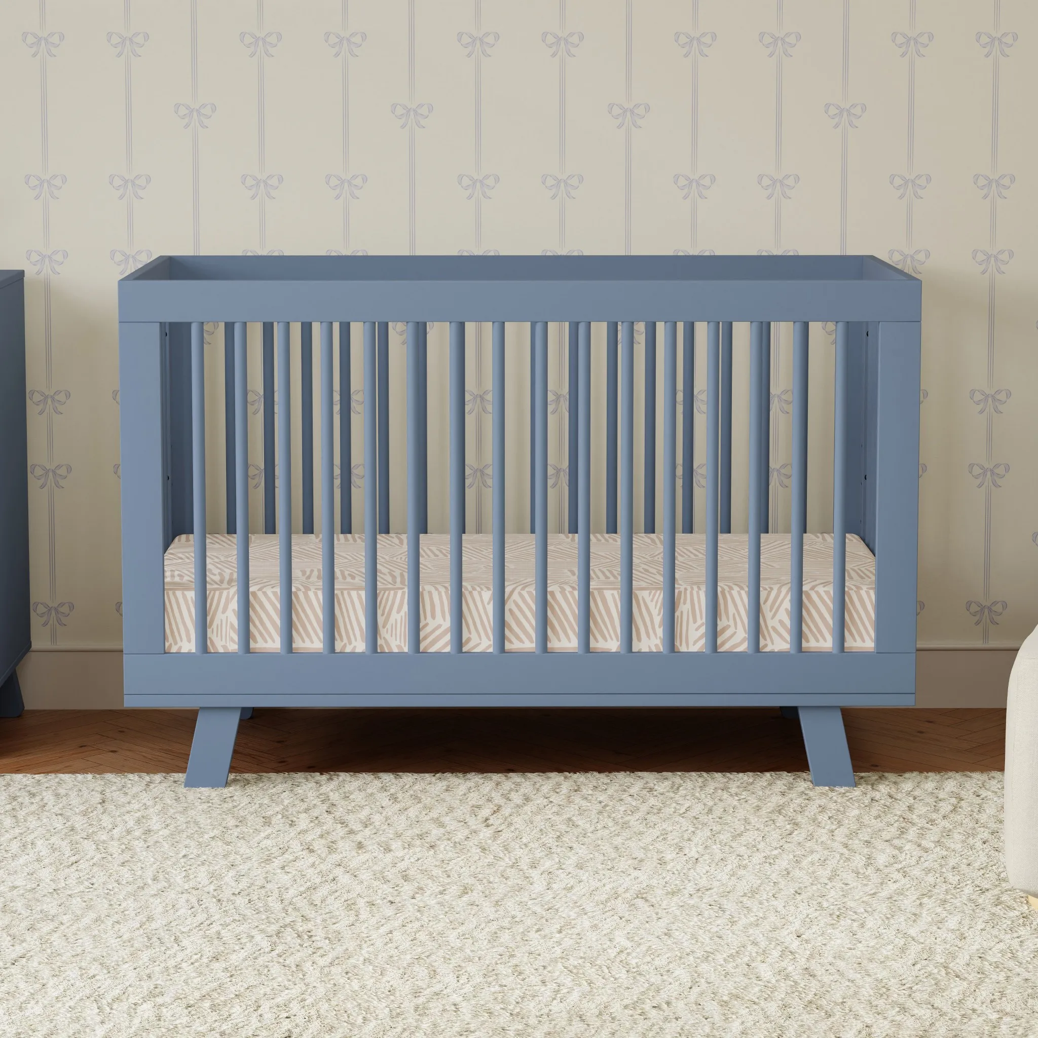 Hudson 3-In-1 Convertible Crib - Cove Blue - Image 3