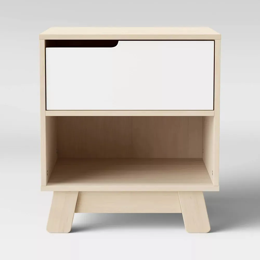 Hudson Nightstand with USB Port in Washed Natural / White - Image 2