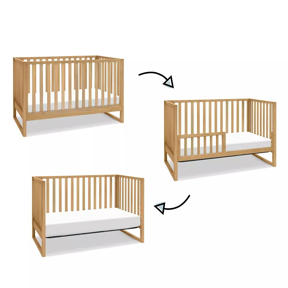 Hunter 3-in-1 Convertible Crib - Honey - Image 3