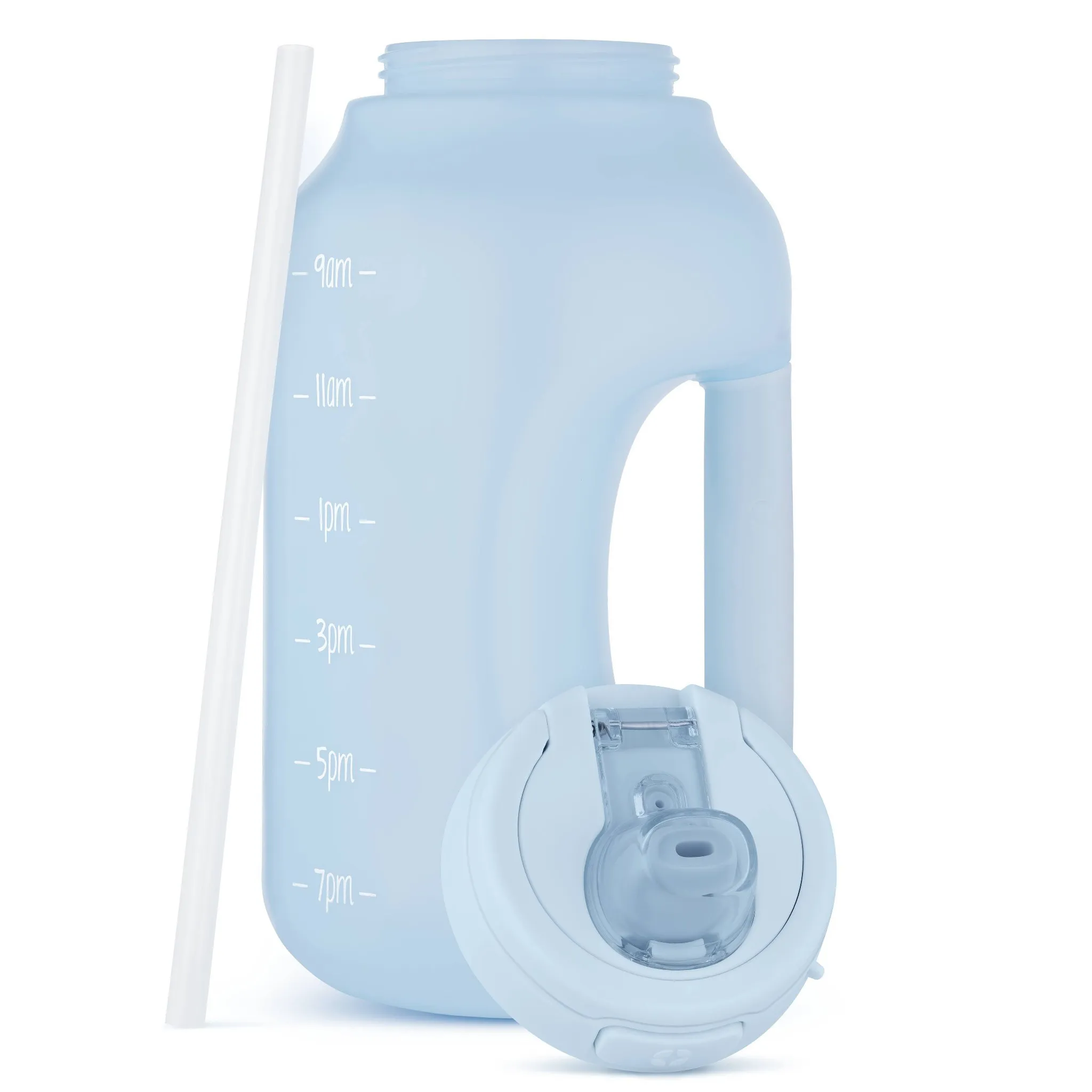 Hydra 64oz Half Gallon Plastic Jug with Straw - Blue - Image 2