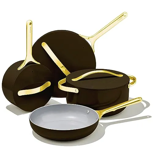 12-Piece Non-Stick Ceramic Cookware Set - Black