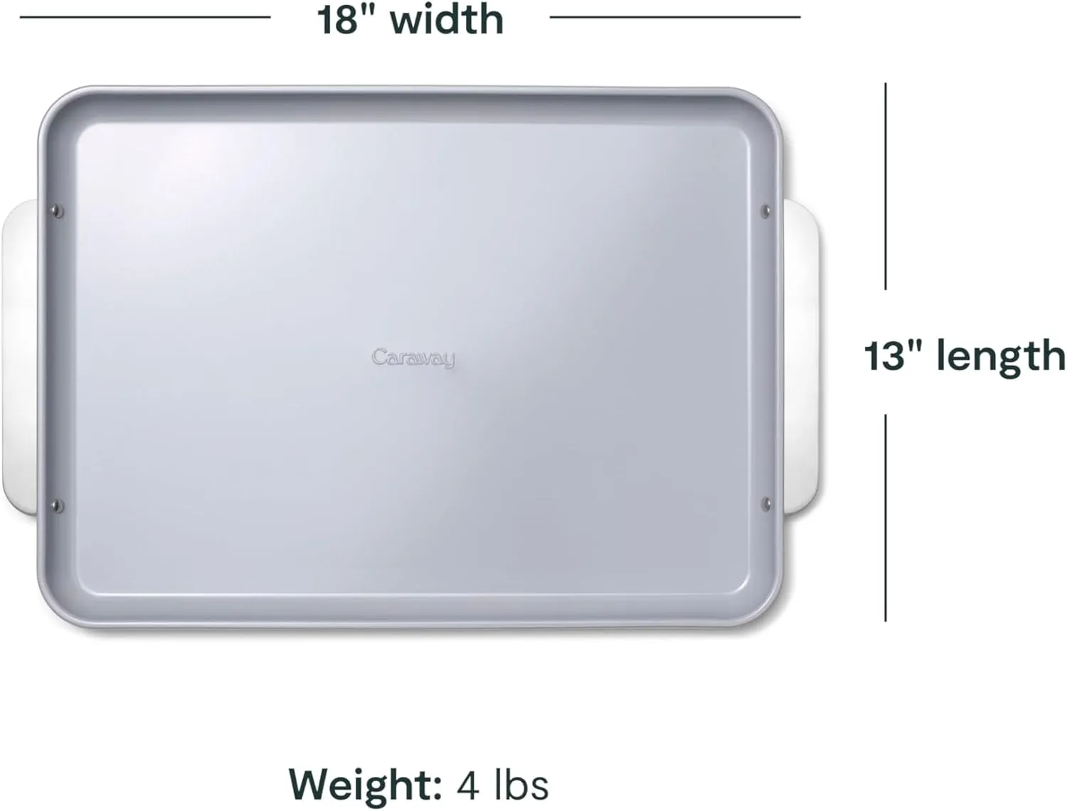 Iconics Nonstick Ceramic Large Baking Sheet - 18" x 13" Black/Gold - Image 3