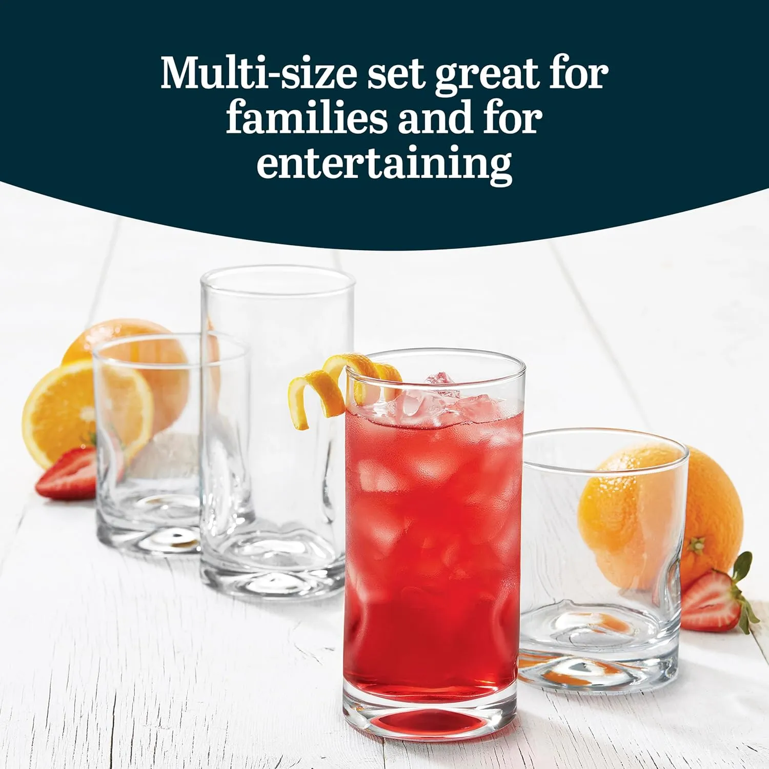 Impressions 16-Piece Tumbler and Rocks Glass Set 16 Piece Set Impressions - Image 4