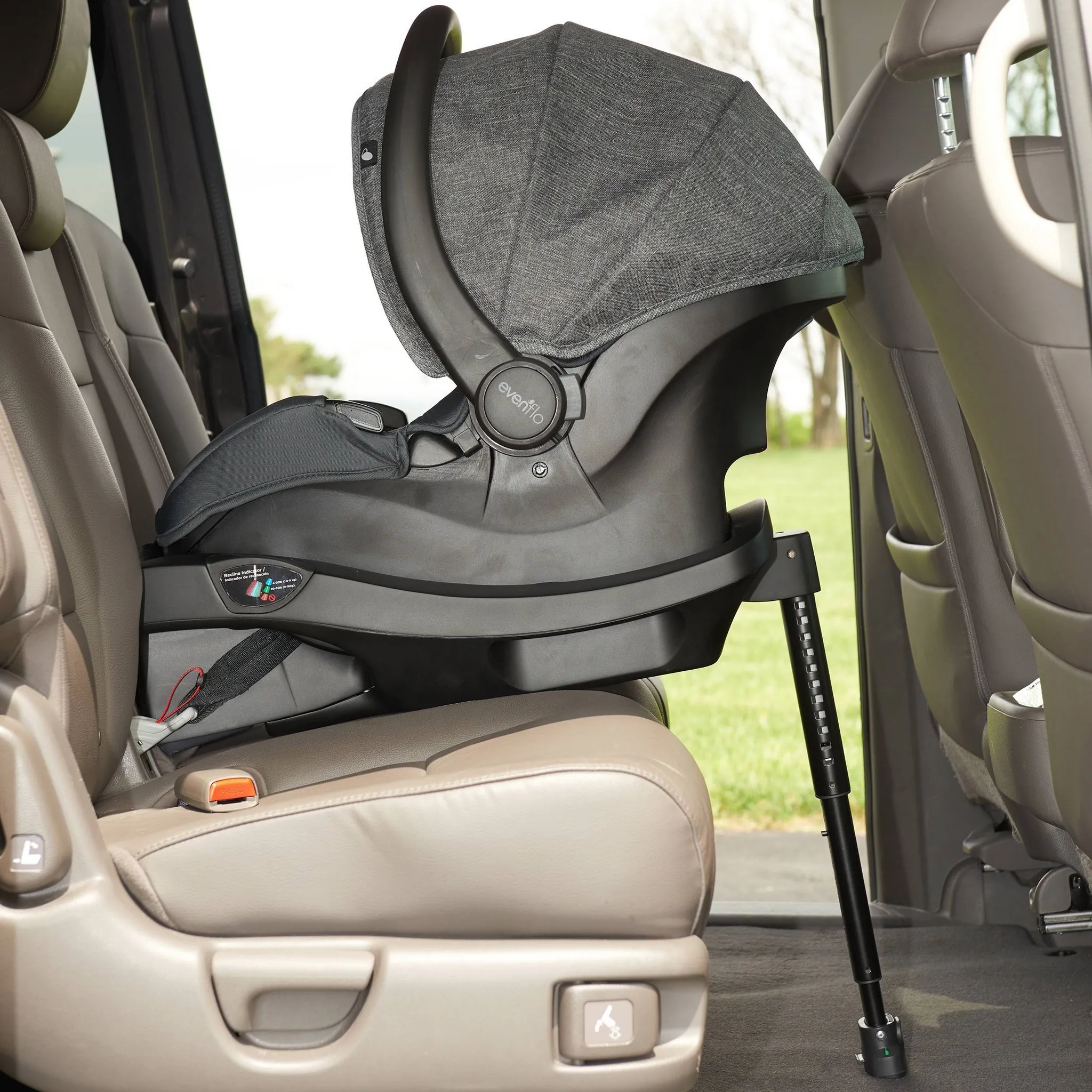 Infant Car Seat Base with Load Leg - Black - Image 4